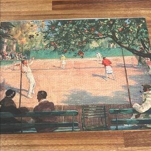 Vintage Tennis Scene print at Wimbledon